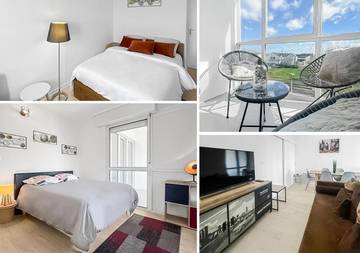 Gîte pour 7 personnes, avec vue et balcon dans Lac de Maine