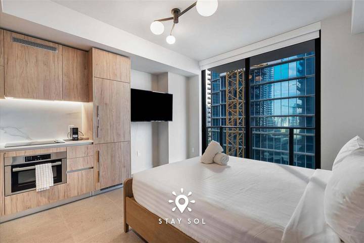 Studio voor 2 personen, met zwembad en terras in Miami