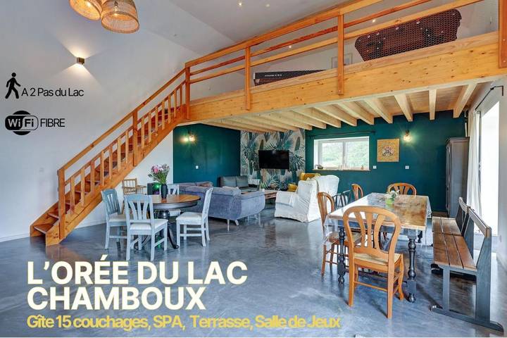 Location de vacances pour 15 personnes, avec jardin et vue dans Lac de Chamboux
