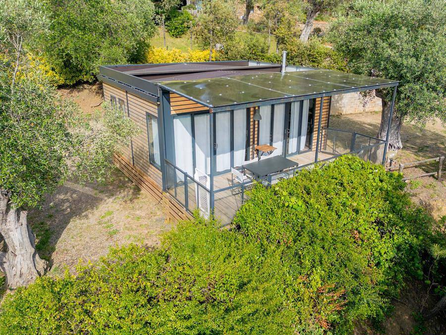 Vallicella Glamping Resort - Mobilheim 5 personen - Cottage Next Xl Panorama in Scarlino, Grosseto Provinz