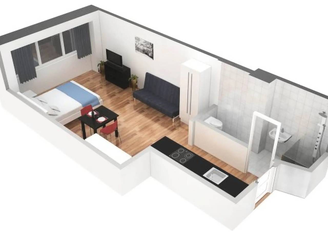 Entire apartment, 1 Pièce 3 Personnes in Zurich, Zurich district