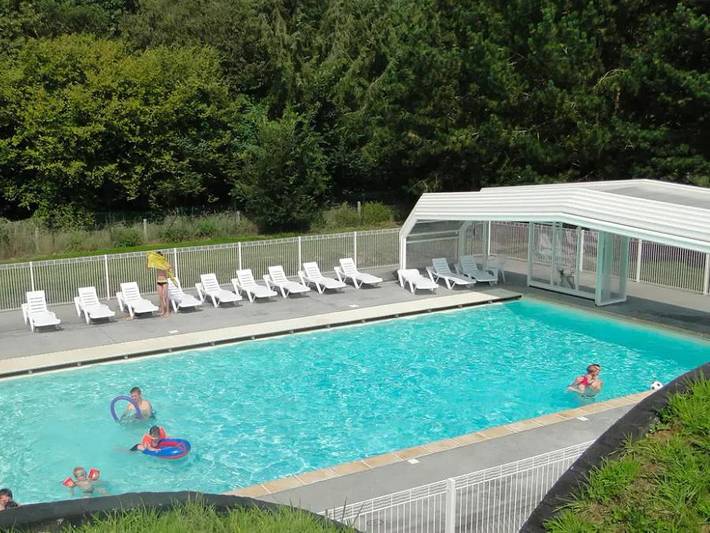 Flower Camping Le Rompval - Mobilheim 6 personen - Komfort Nicht überdachte Terrasse in Bois de Cise, Mers-les-Bains