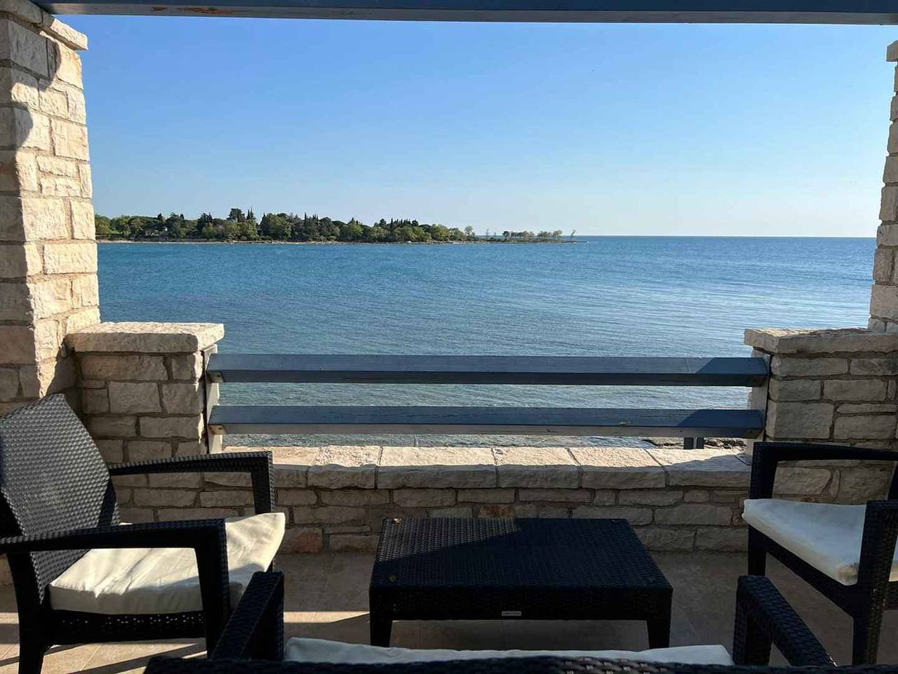 Villa mit Klimaanlage und Blick auf das Meer  in Lovrecica, Umag und Umgebung