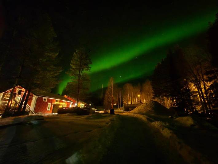 Chalet pour 2 personnes, avec piscine et sauna ainsi que vue et terrasse à Rovaniemi