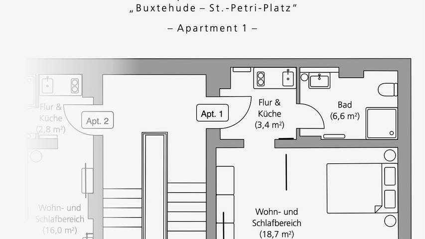 Ferienwohnung für 2 Personen in Buxtehude - 2