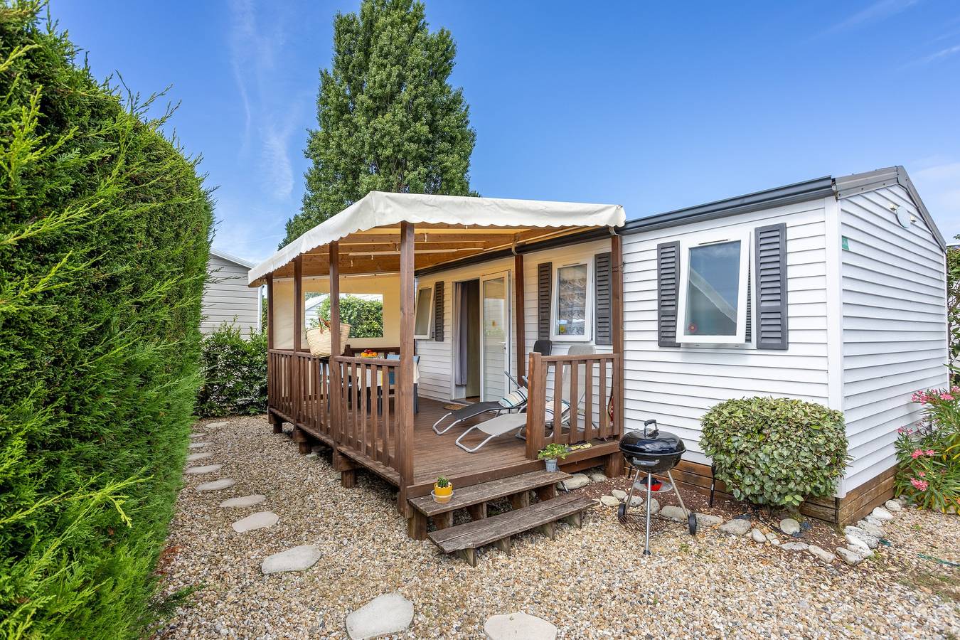 Charmantes Mobilheim in Saint-Denis-d'Oléron, Gemeinsame Pool, Terrasse, Nähe zu Stränden in Saint-Denis-d'Oléron, Côte de Beauté