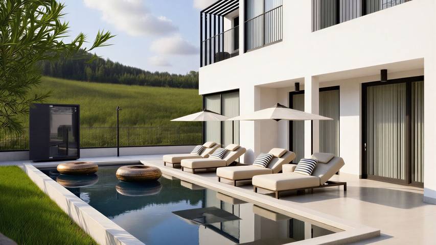 Villa pour 8 personnes, avec jardin et jacuzzi ainsi que terrasse et sauna dans Rab