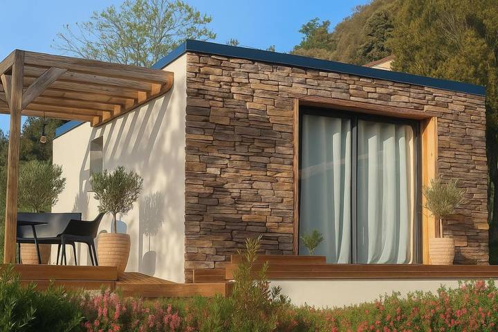 Appartement de vacances pour 2 personnes, avec jardin ainsi que vue et terrasse
