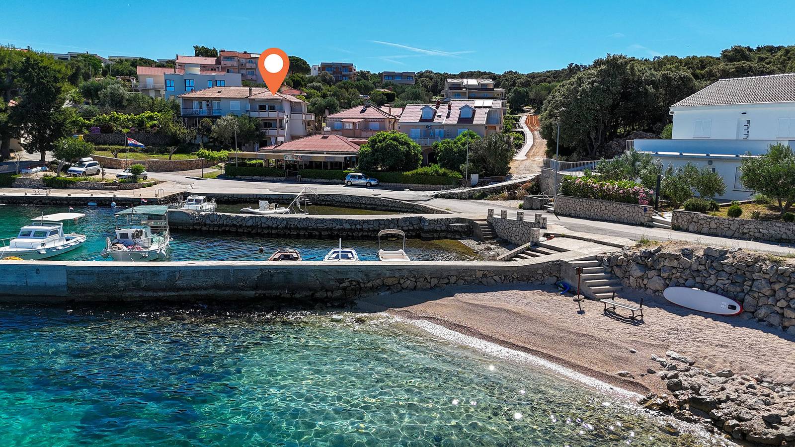 Cijeli apartman, Apartments Beachfront Jakisnica in Novalja, Otok Pag