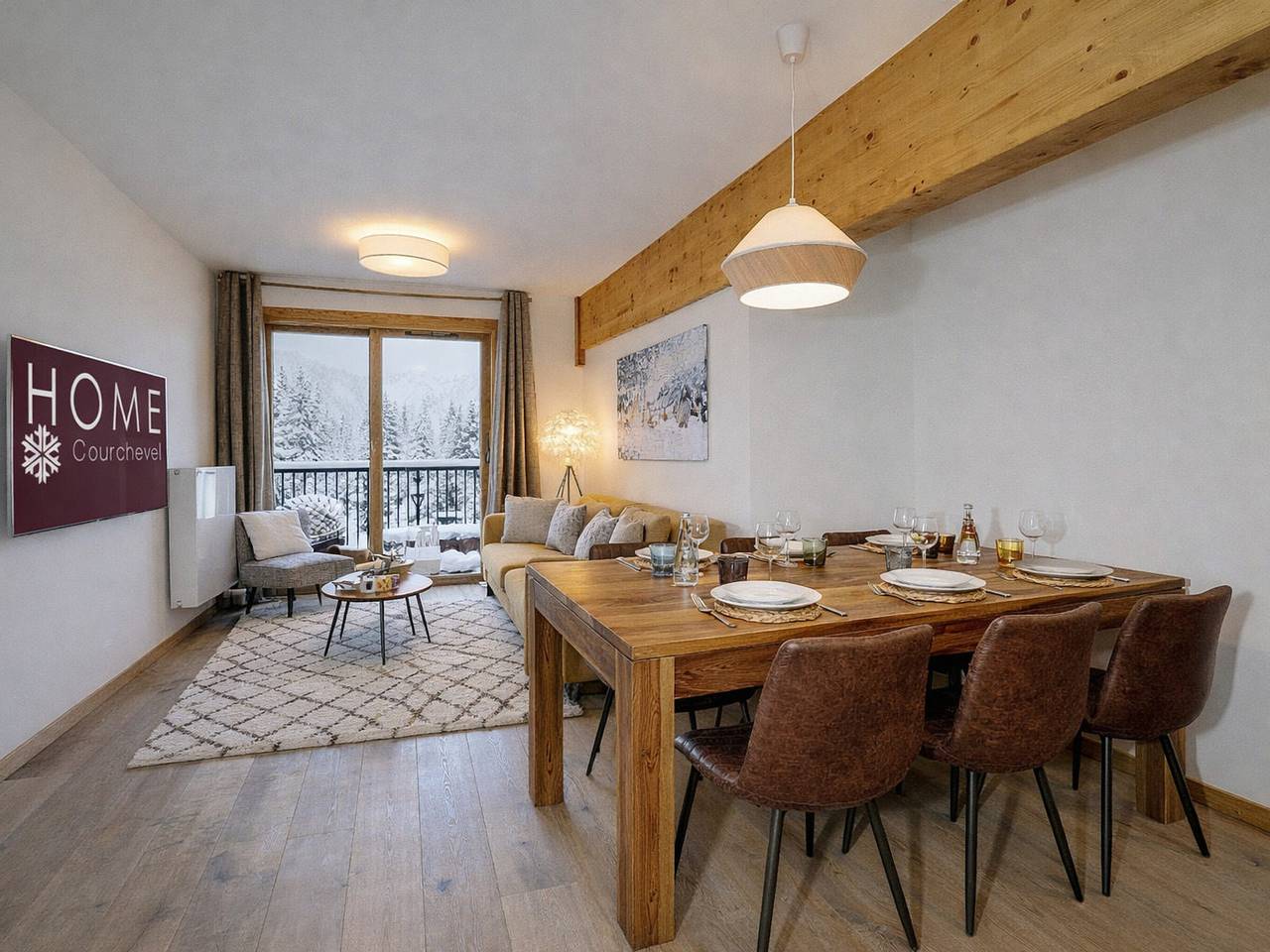 Apartamento entero, Nuevo a pie de pista, 3 habitaciones con Wifi y parking in Courchevel 1650 (Moriond), Saint-Bon-Tarentaise