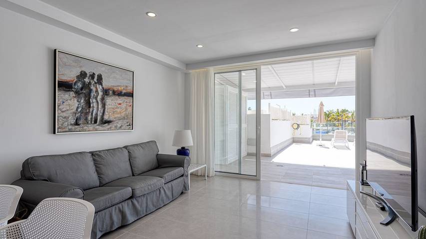 Apartamento para 5 personas, con jardín en Puerto de Mogan