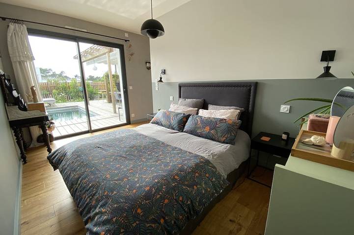 Jolie villa Cezaloma, climatisée, 6 couchages, piscine chauffée sur Capbreton in Capbreton, Côte d’Argent