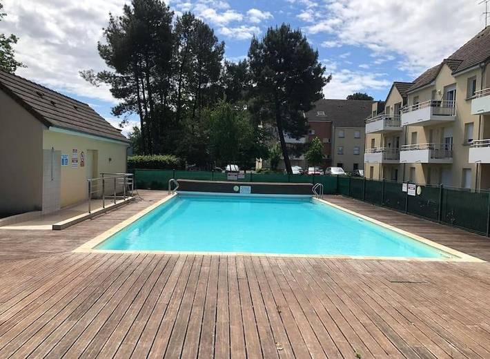 Appartement de vacances pour 5 personnes, avec Balcon ainsi que Piscine et Vue
