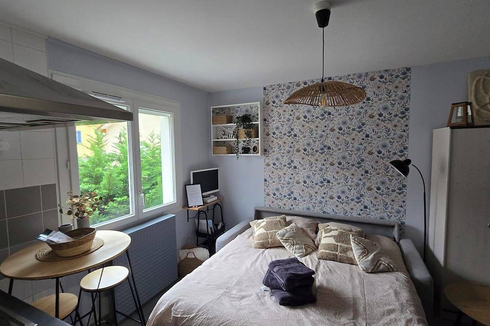 Entire apartment, La chambre de Sophie Studio with garage in quiet location near town center in Lons-le-Saunier, Jura