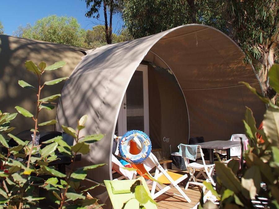 Camping Sélection Camping  - Canvas bungalow 4 persons - Coco Sweet (no water, no sanitary facilities) in La Croix-Valmer, Draguignan region
