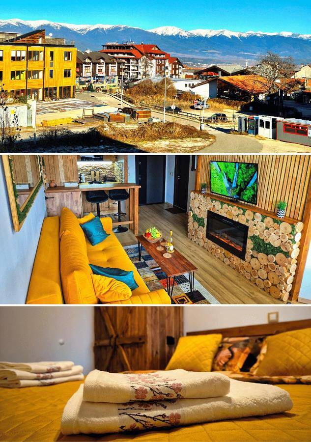 Gîte pour 4 personnes, avec vue et balcon dans Bansko