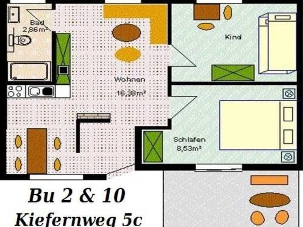 Zinnowitz Kiefernweg 5c Ferienbungalow 10 in Zinnowitz, Usedomer Norden