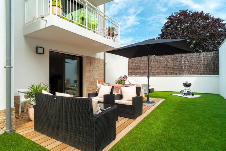 Appartement de vacances pour 4 personnes, avec jardin et terrasse