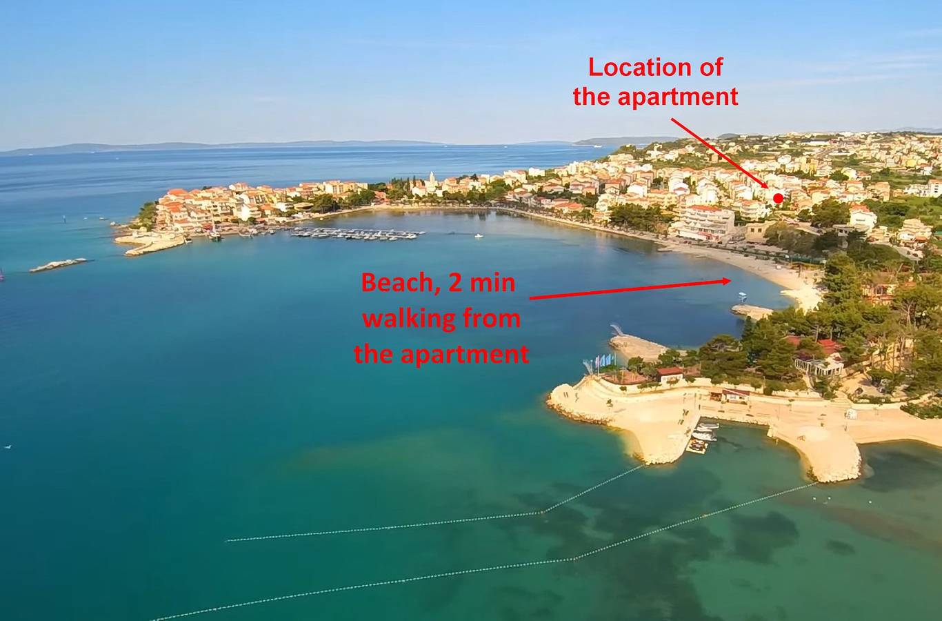 Ganze Ferienwohnung, A2 apt near beach w patio, parking and grill in Stobrec, Split-Dalmatien
