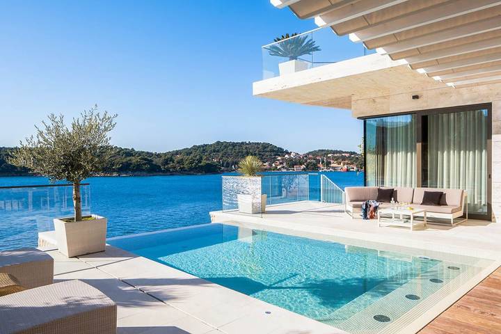 Villa con piscina per 10 persone, con giardino e sauna nonché terrazza in Grad Dubrovnik