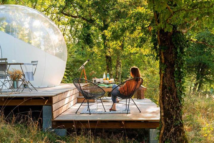 Tente pour 2 personnes, avec jardin ainsi que vue et terrasse dans l' Aveyron - 3