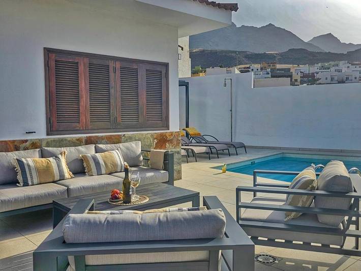 Casa rural para 5 personas, con jardín además de vistas y piscina en La Aldea de San Nicolás - 3