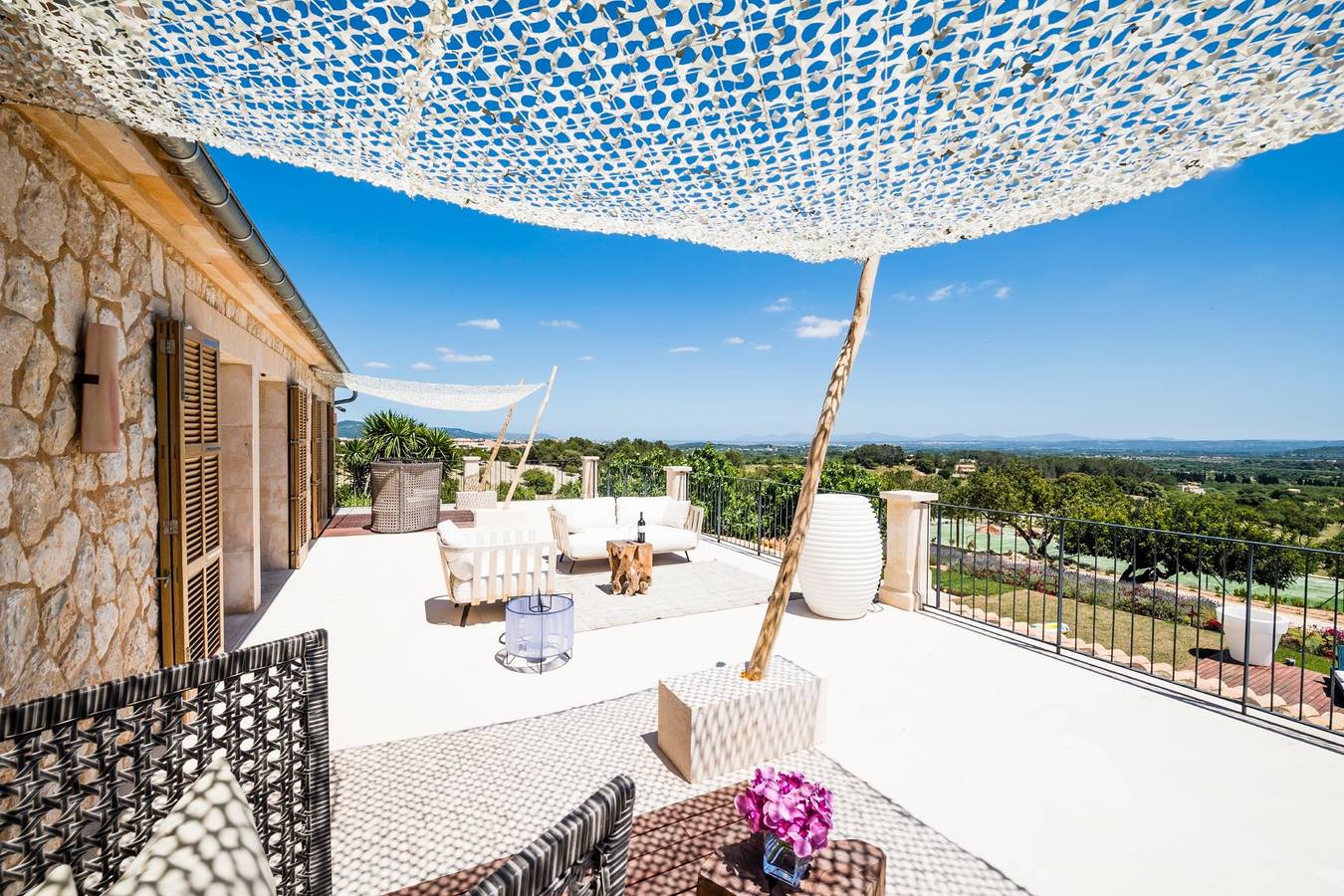 Opulent Selva Villa | 5 Bedrooms | Can Gabriela | Pool Table | Tennis Court | Panoramic Rural Views in Moscari, Selva