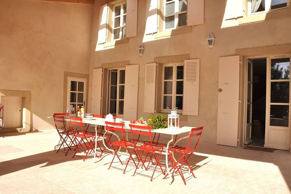 The Terrace, en el magnífico \"Domaine de Vincenti\", en Portes de la Provence in Divajeu, Región de Die