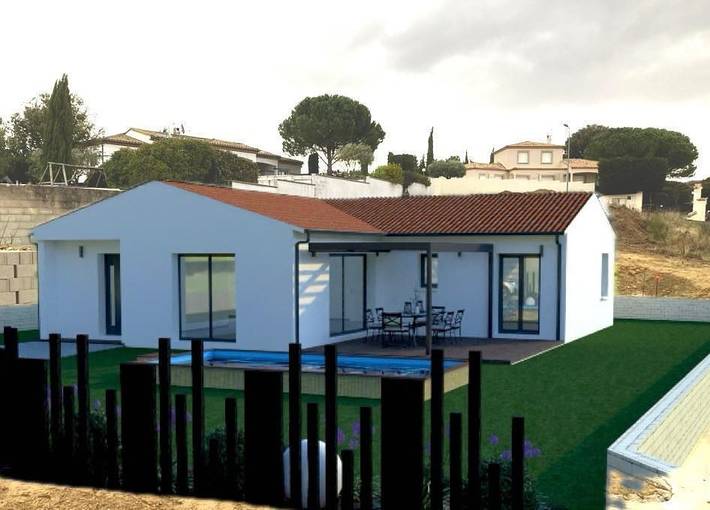 Cottage for 4 people, with terrace and pool as well as garden, with pets in Carcassonne