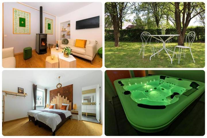 Gîte pour 10 personnes, avec Jacuzzi et Terrasse ainsi que Jardin et Vue à Tintigny