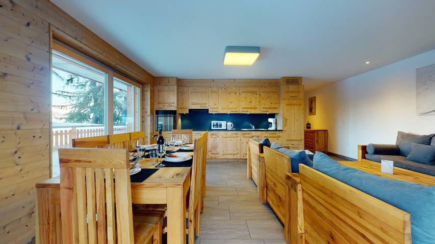 Vakantieappartement voor 8 personen, met terras in Veysonnaz