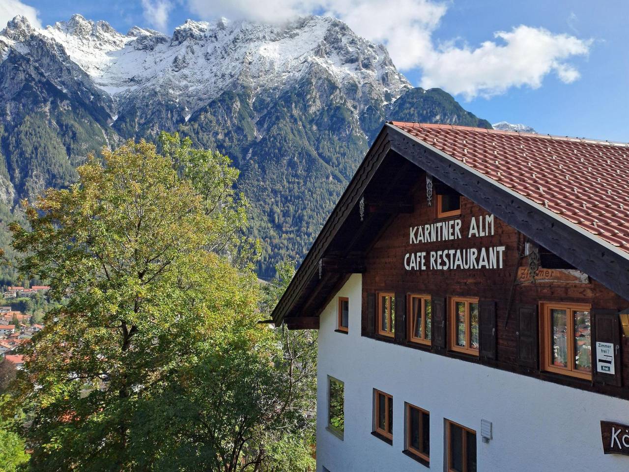 Kärntner Alm, Berggasthof in Mittenwald, Bayerische Alpen