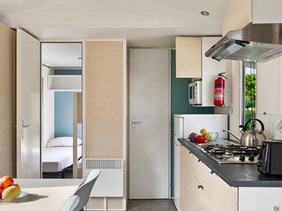 Camping Lou Pignada  - Bungalow 6 personen - Mobilheim | Comfort | 2 Zi. | 4/6 Pers. | Erhöhte Terrasse | Tv in Messanges, Côte d’Argent