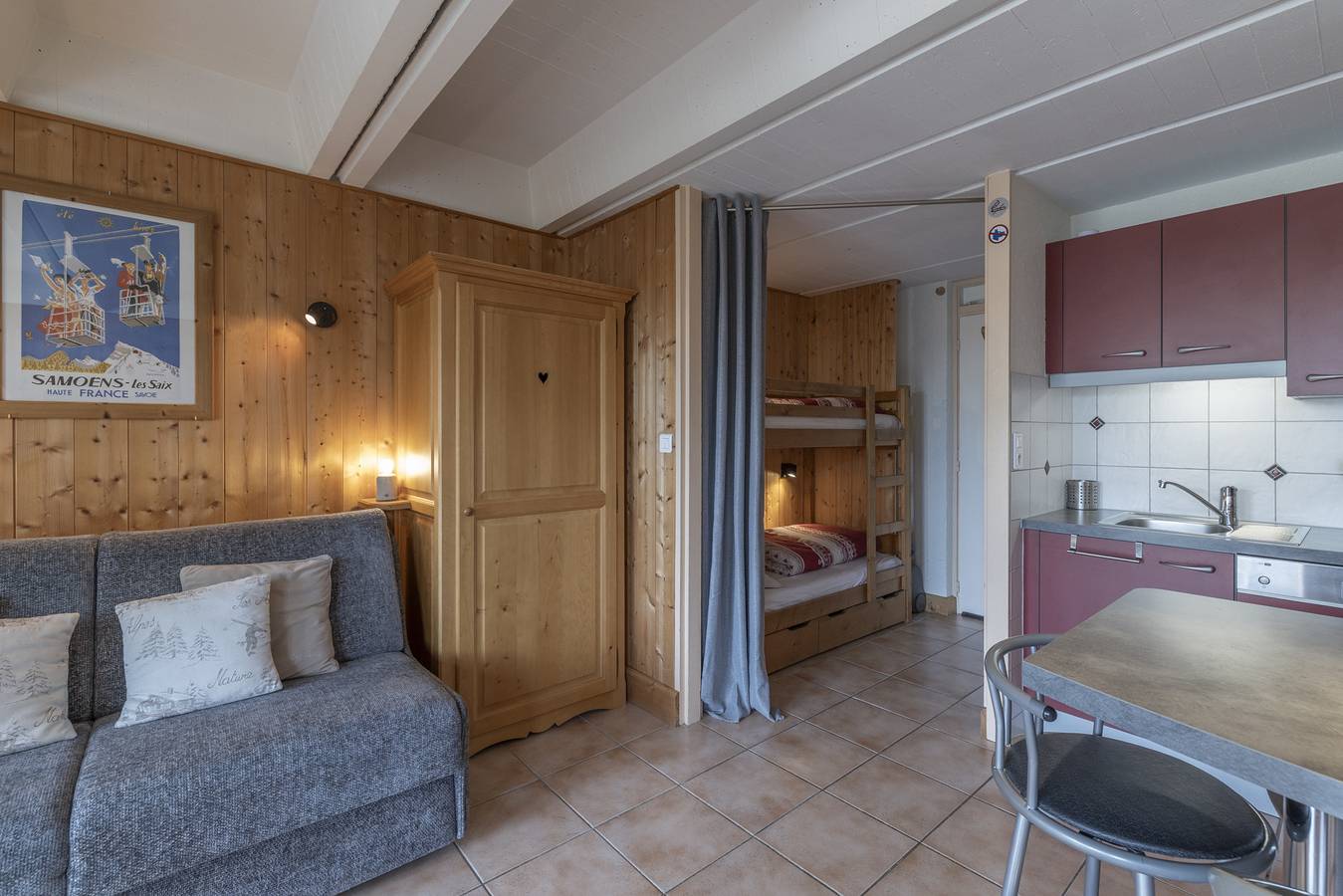 Geheel appartement, Appartement 'Flaine Studio J3' met Uitzicht op de Bergen, Balkon en Wifi in Flaine, Arâches-la-Frasse