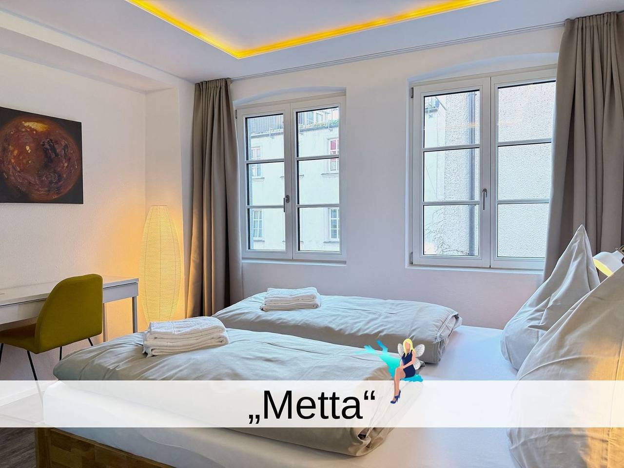 Ganze Wohnung, Ferienwohnung Metta - hochwertig sanierter Altbau mit Terrasse auf der Insel in Lindau, Bayerisch Schwaben