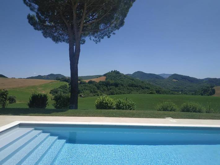 Ferienhaus für 10 Personen, mit Balkon und Terrasse sowie Garten und Pool in Sant'Angelo in Vado