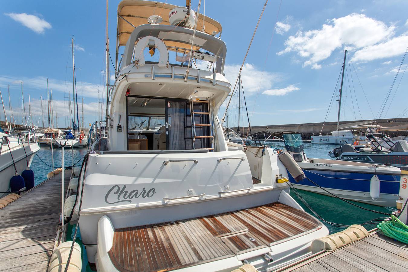 'Charmante Yacht' mit Meerblick, Wlan und Klimaanlage in Puerto Calero, Lanzarote