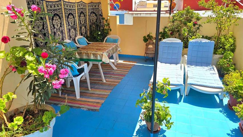 Gîte pour 4 personnes, avec terrasse dans Asilah