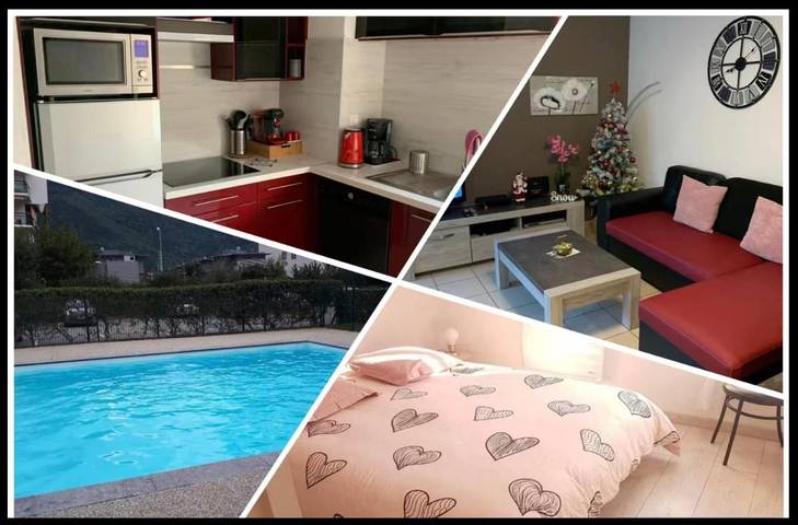 Appartement de vacances pour 5 personnes, avec jardin ainsi que piscine et vue - 1