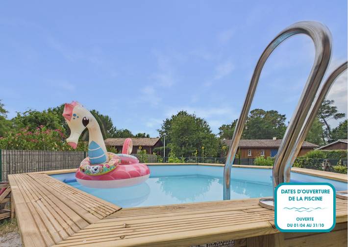 Piscina, jardín y juegos infantiles – Casa para 6 in Taussat, Lanton