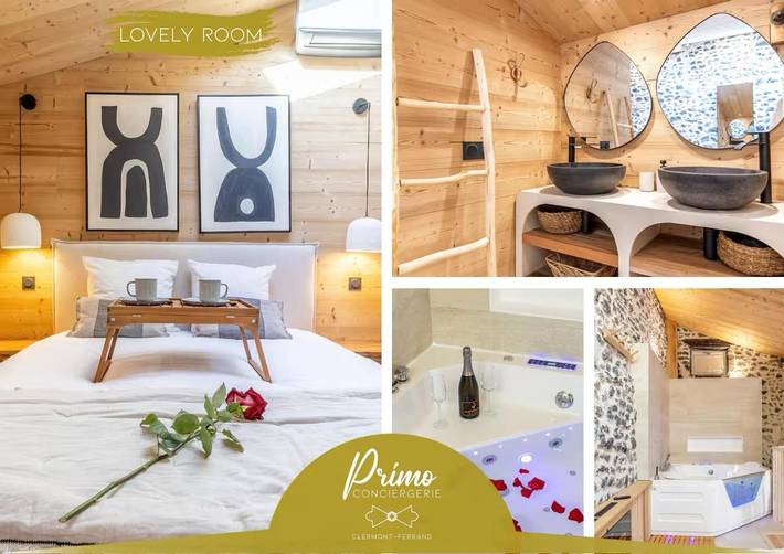 Gîte pour 2 personnes, avec jacuzzi et terrasse à Chamalières