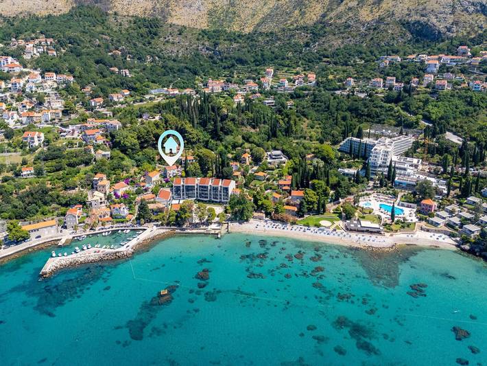 Ganze Wohnung, Rooms Tupina by Paulina - Standard Double Room with Balcony and Sea View (Room 3) in Mlini, Dubrovnik-Neretva