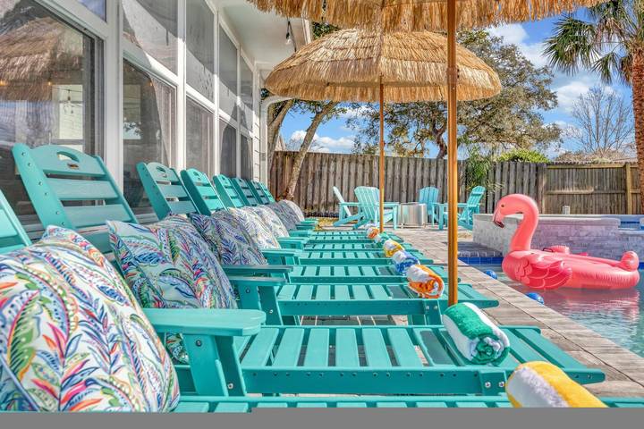 Vacation house for 22 people, with terrace and pool in Florida