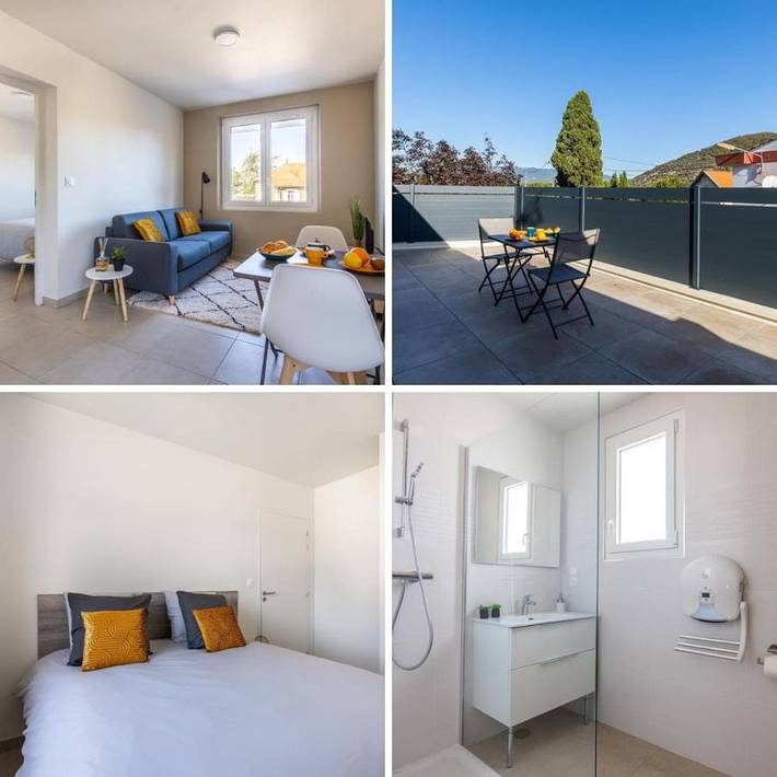 Gîte pour 4 personnes, avec vue et terrasse à Malijai