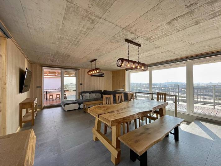 Apartament wakacyjny dla 12 osób, z Balkon i Taras oraz Ogród i Sauna w Pilzno