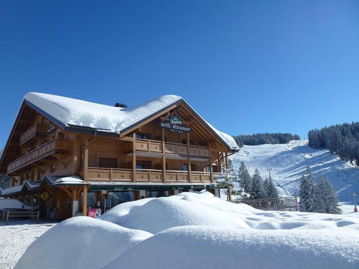 Hôtel pour 2 personnes, avec Terrasse ainsi que Jacuzzi et Piscine à Manigod
