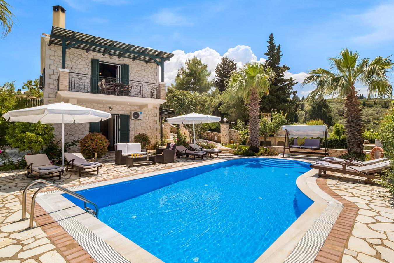 Villa "Evelyn" with Sea View, Private Pool & Wi-Fi in Greece