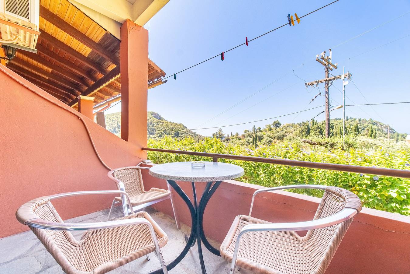 Entire studio, Studio Apartment "Arianna Studio Ground Floor 4" with Sea View, Shared Pool & Wi-Fi in Paleokastritsa, Corfu
