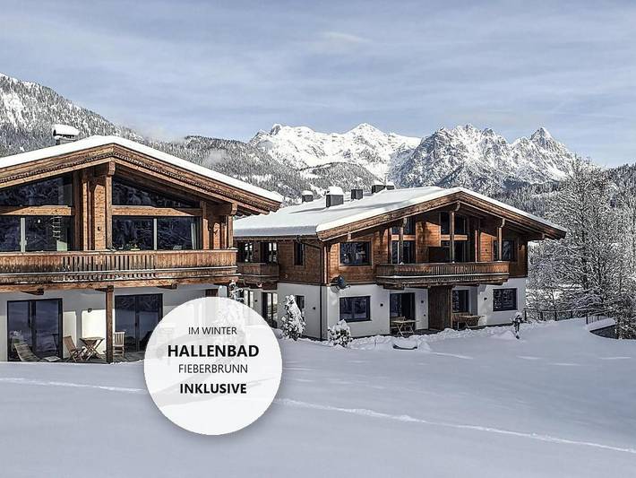 Hütte für 6 Personen, mit Balkon und Terrasse sowie Garten und Pool in Fieberbrunn