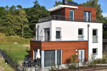 Ferienhaus für 4 Personen, mit Sauna und Balkon sowie Garten in Krakow am See